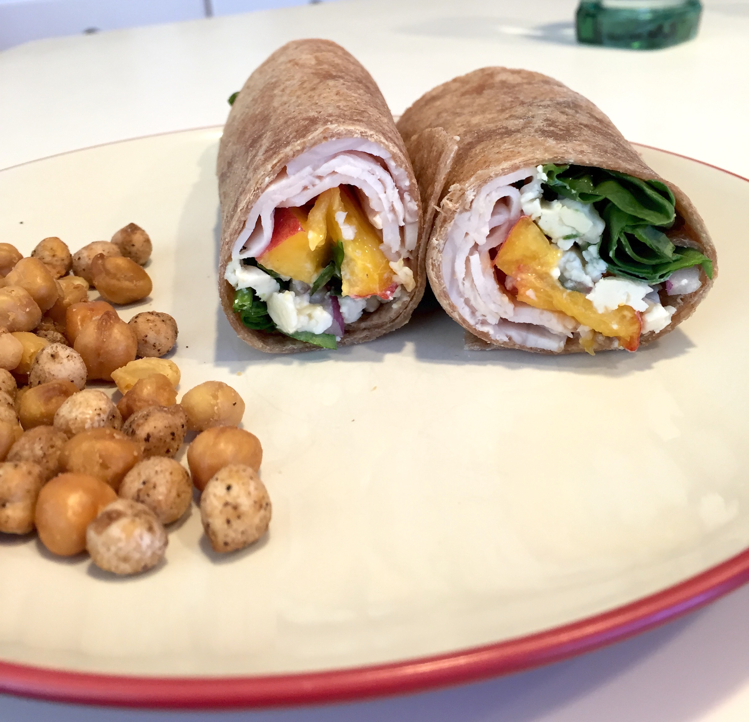 Turkey Basil Peach Wrap