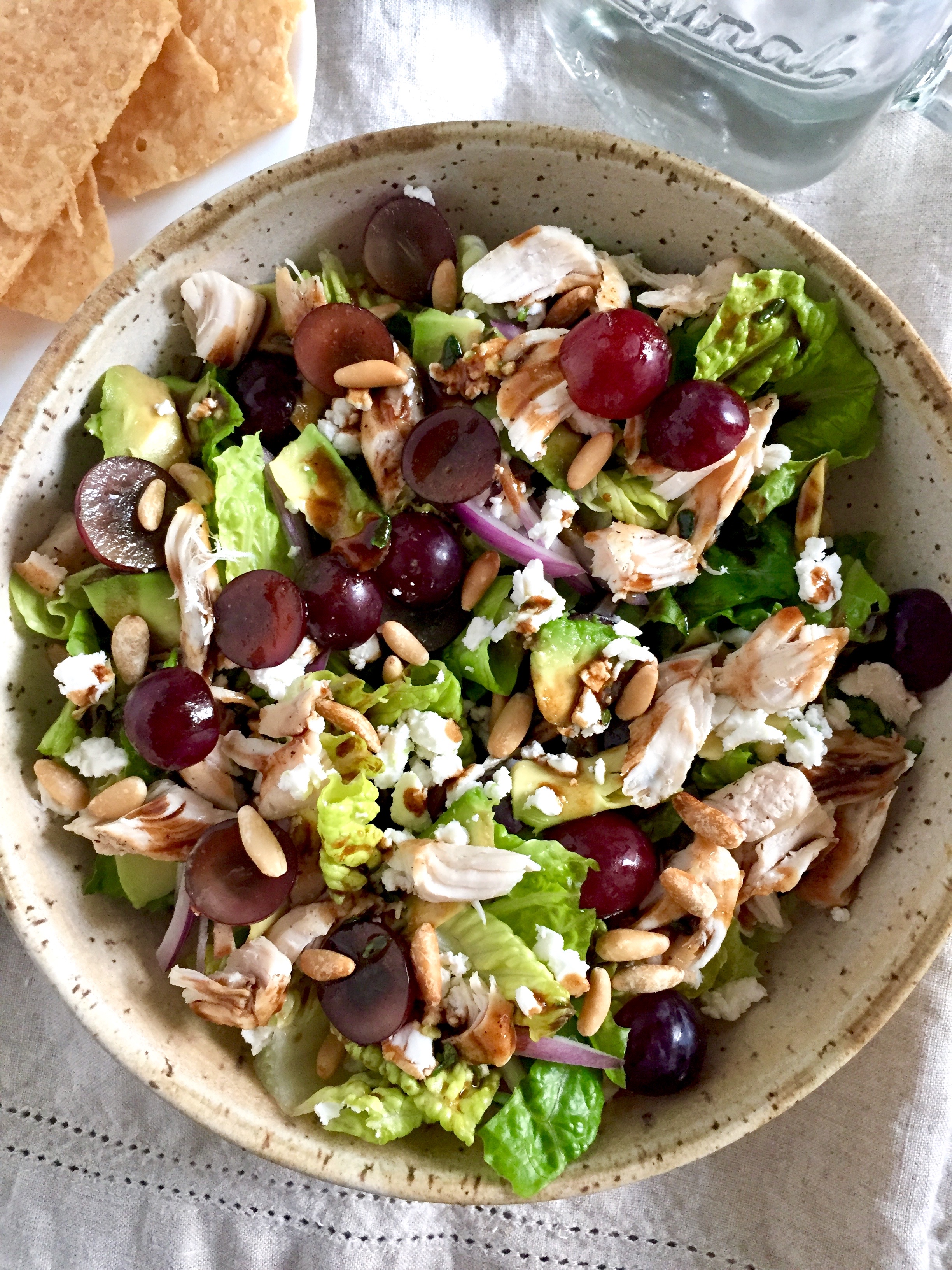 Chicken Grape Goat Cheese Salad with Maple Balsamic Dressing | MAK and ...